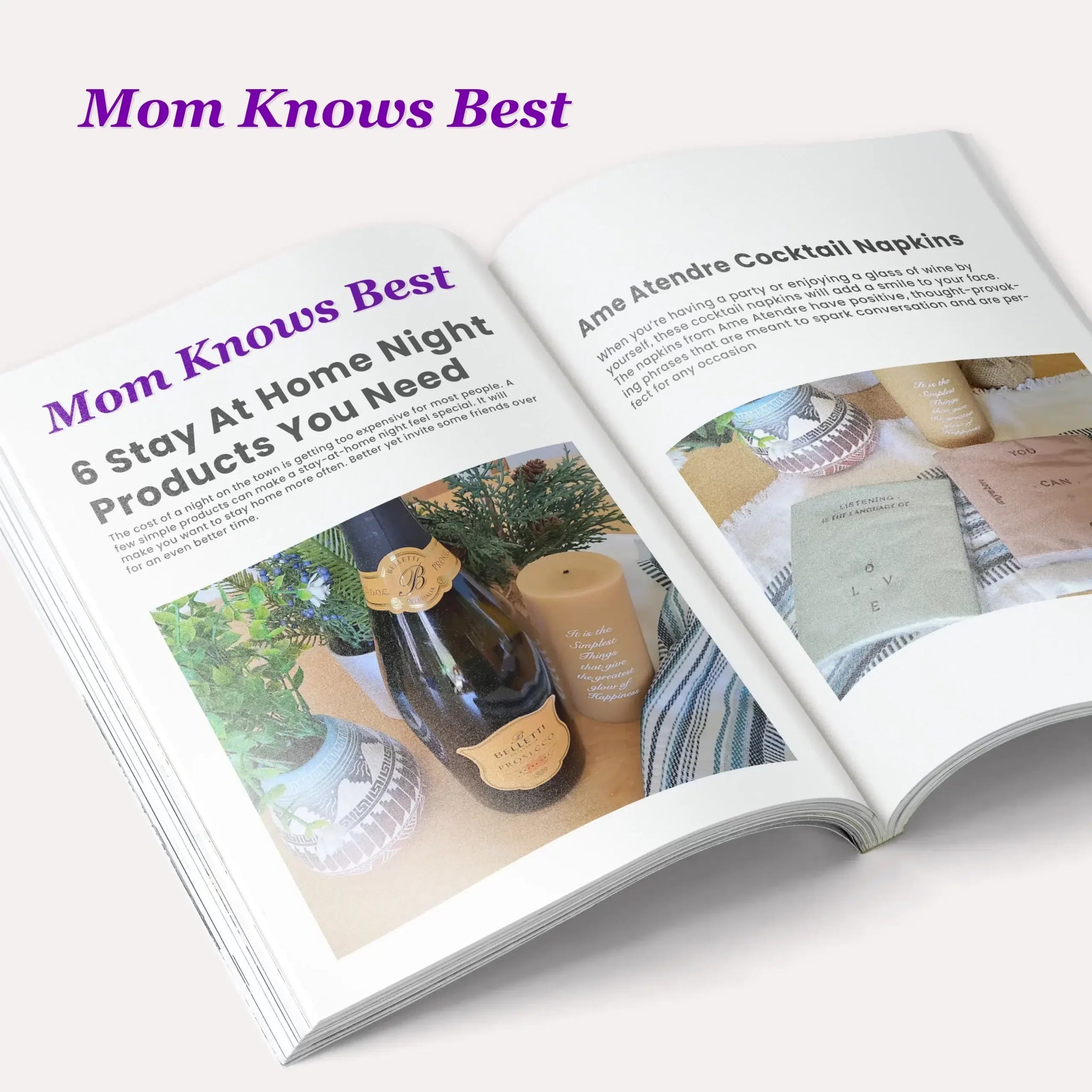 Âme Atendre Cocktail Napkins Featured on Mom Knows Best