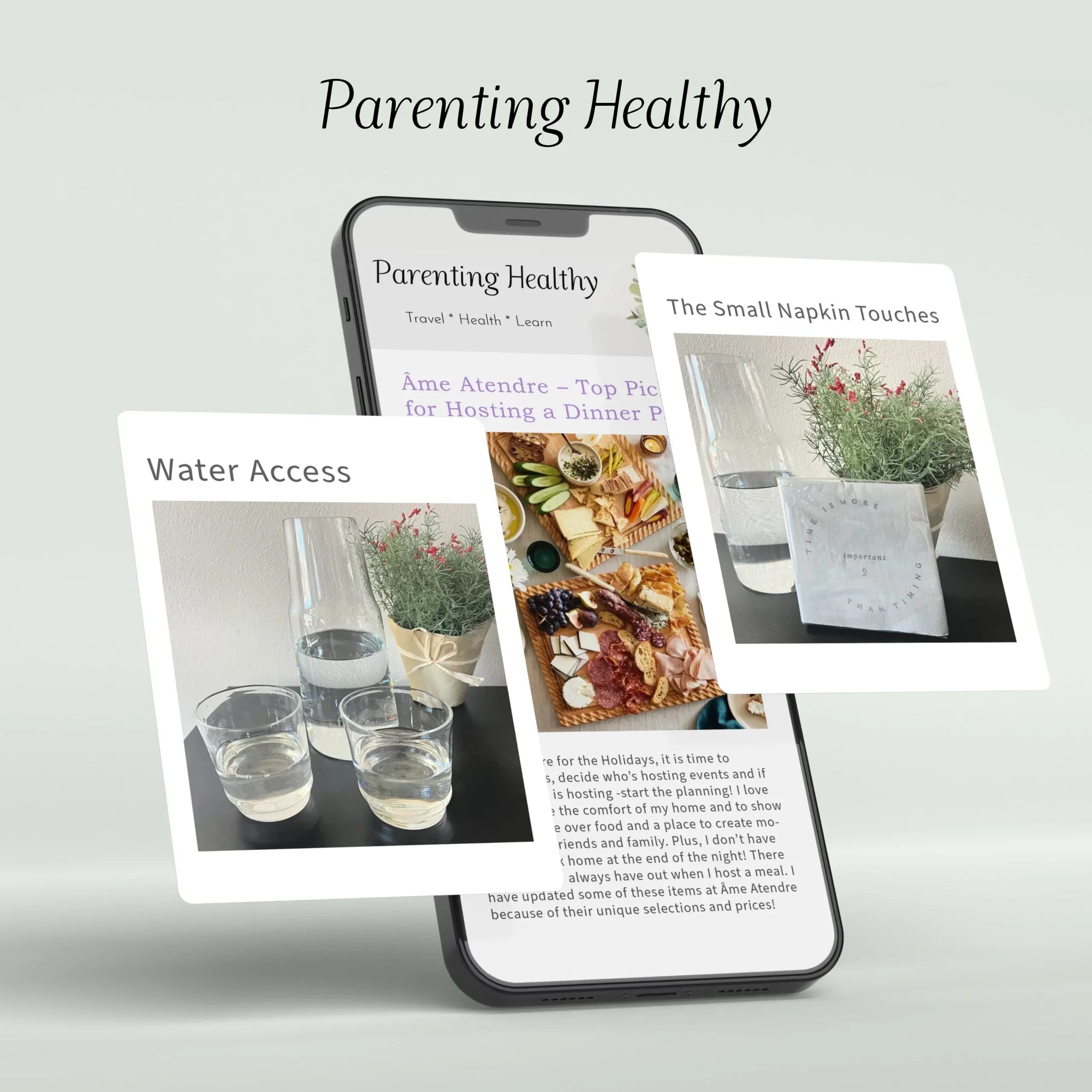 Âme Atendre Caraffe and Glasses Set Featured in Parenting Healthy