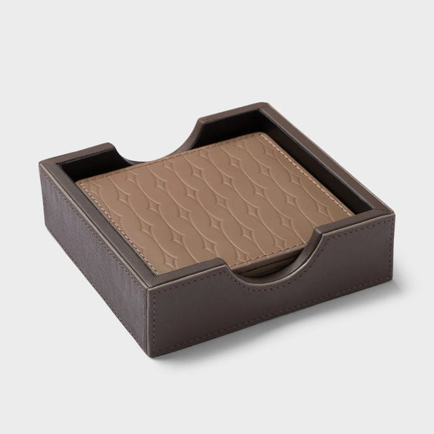 Starry Leather Coasters – Set of x4