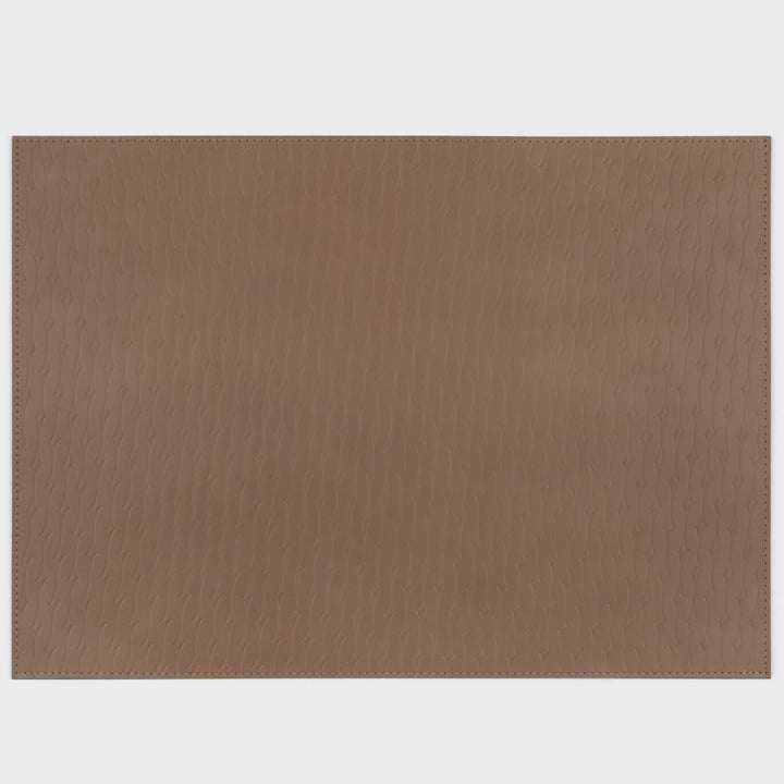 Taupe Starry Leather Placemats