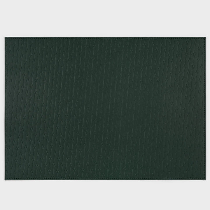 Dark green Starry Leather Placemats