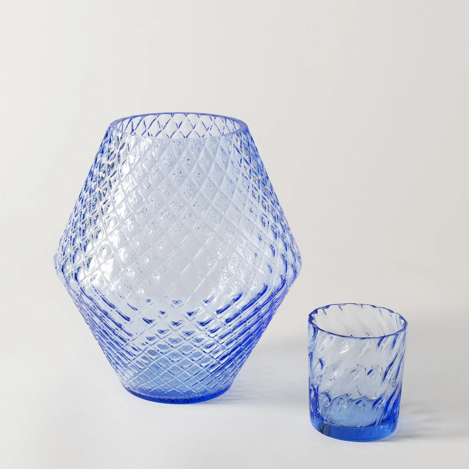 Cornflower Blue Crystal Vase