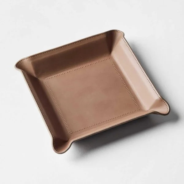 Leather Catchall Valet Tray