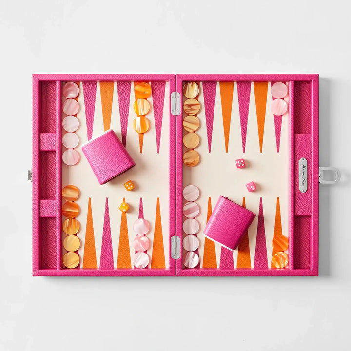 Backgammon Fuchsia & Tangerine
