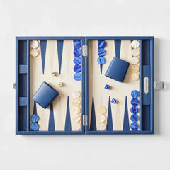 Backgammon Navy & Ivory