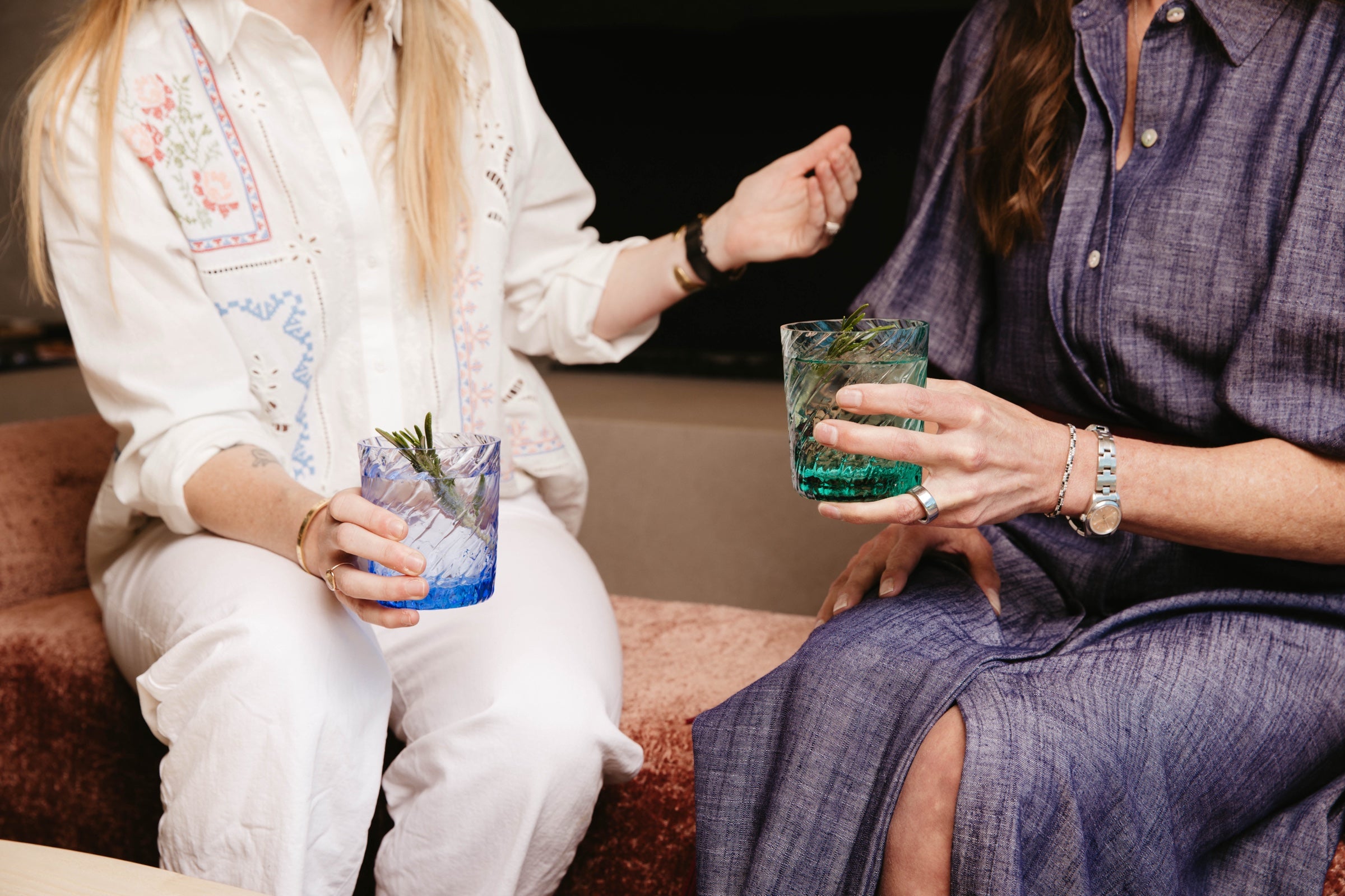 Starry Crystal Tumblers held during a gathering