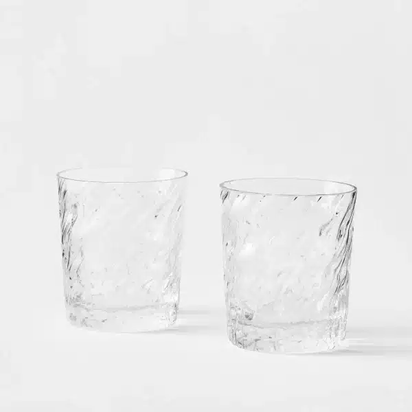 Handcrafted crystal tumblers set of 2