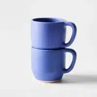 set of two cobalt blue ceramic mugs, ideal for a luxury sipping experience