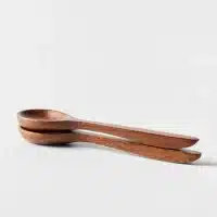 handicrafted wooden serving spoons set of 2