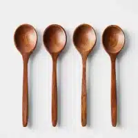 handicrafted wooden serving spoons set of 4